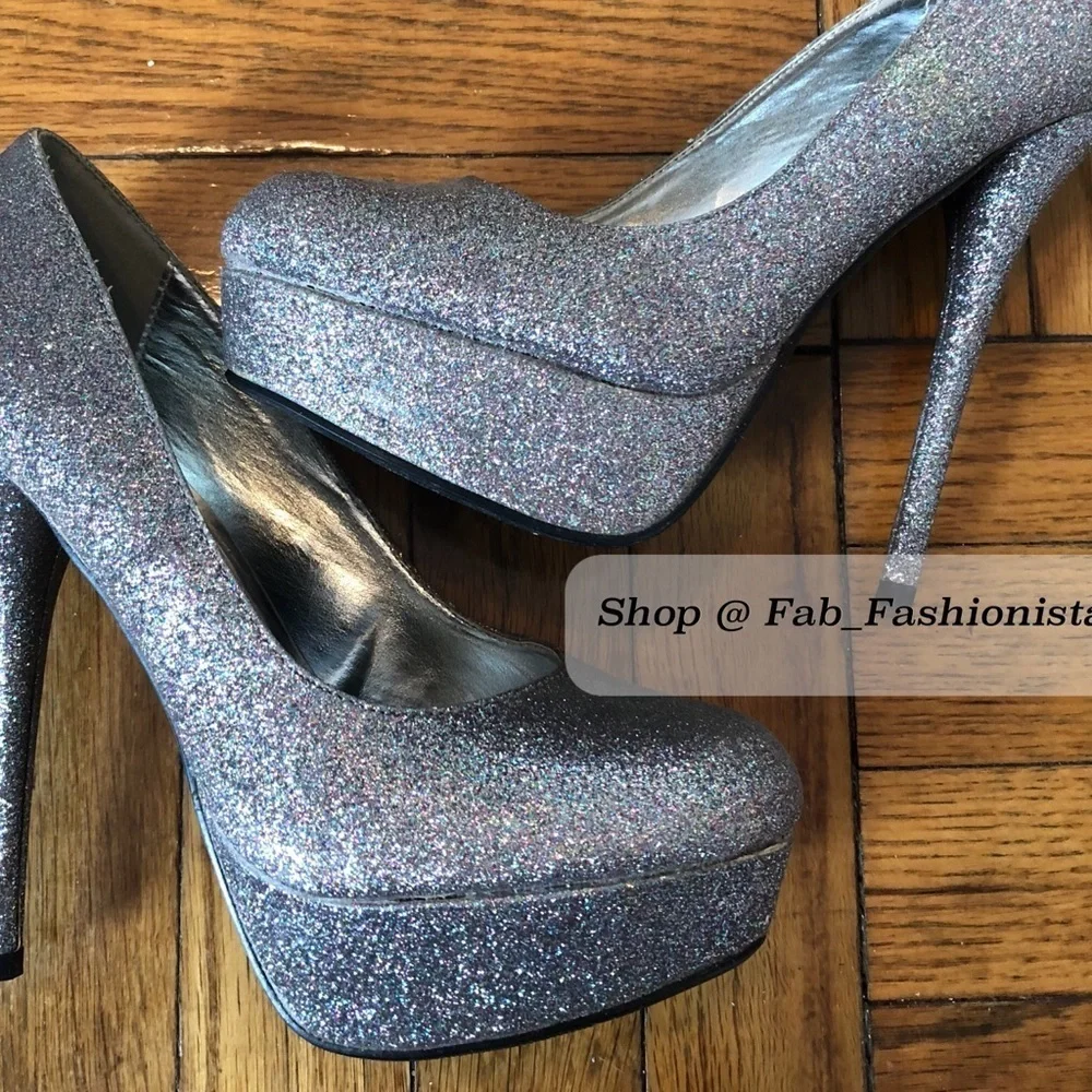 Glitter prom heels formal party wear size 8.5